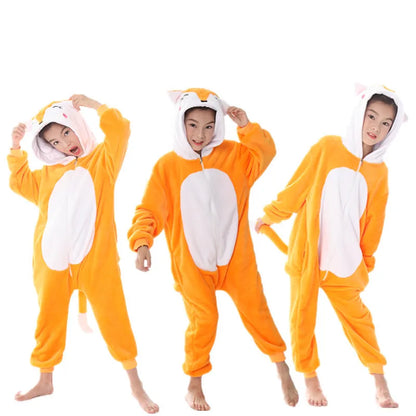 Kigurumi Dinosaur Unicorn Panda Onesie Hooded Pajamas New Kids Children Animal Jumpsuit Girls Boys Cosplay Costume Anime Pyjamas