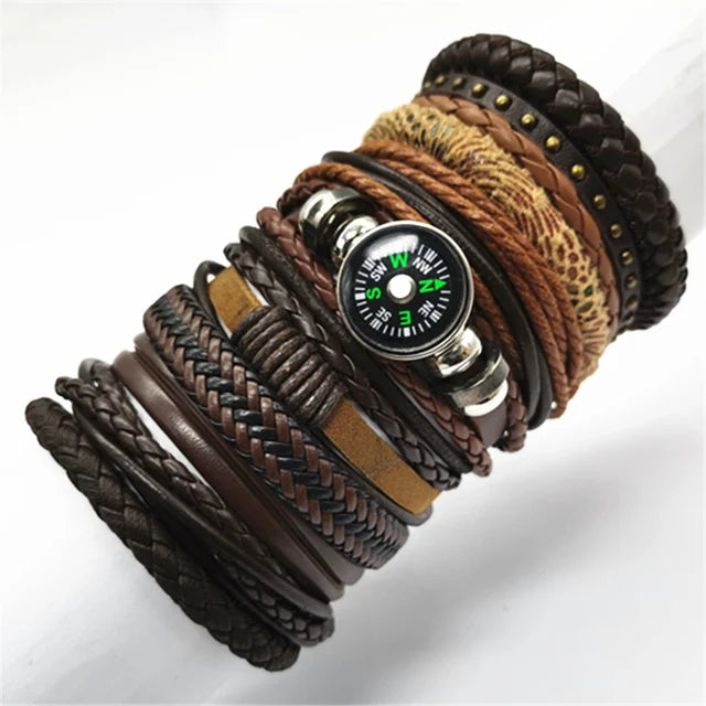 psk de 10 pulseiras  feitas a mão e elaborada com material de excelente categoria com couro verdadeiro.