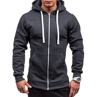 Casual Sweatshirt Zip Hooded Sweatshirt Jacket Mens Solid Colour Cardigan Hooded Jackets Spring Autumn Male Tops                Feito com carinho e qualidade para você.  Feito com carinho e qualidade para você.  Perfeito para o dia a dia...