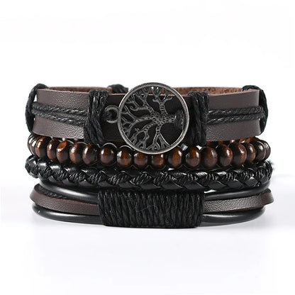 Pulseiras para homem e jovens elaboradas com materiais de alta qualidade conjunto de 4 pulseiras.. 