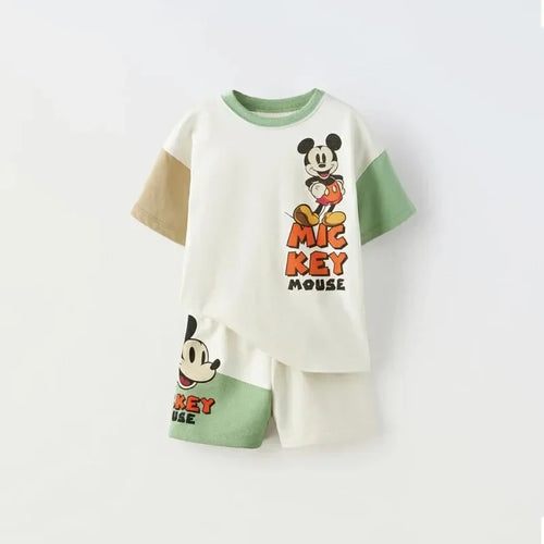 Two Piece Summer Boys Clothing Trendy Outdoor Wear Babies Printing T-shirt+Shorts para crianças doa 4 a 6 anos