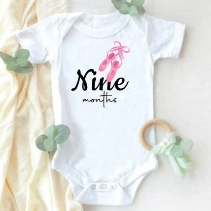 Monthly Milestone Baby Grow Bodysuit  Girls 1-12 Months Baby Shower Gift Month Pictures Monthly Jumpsuit Clothes Infant Romper