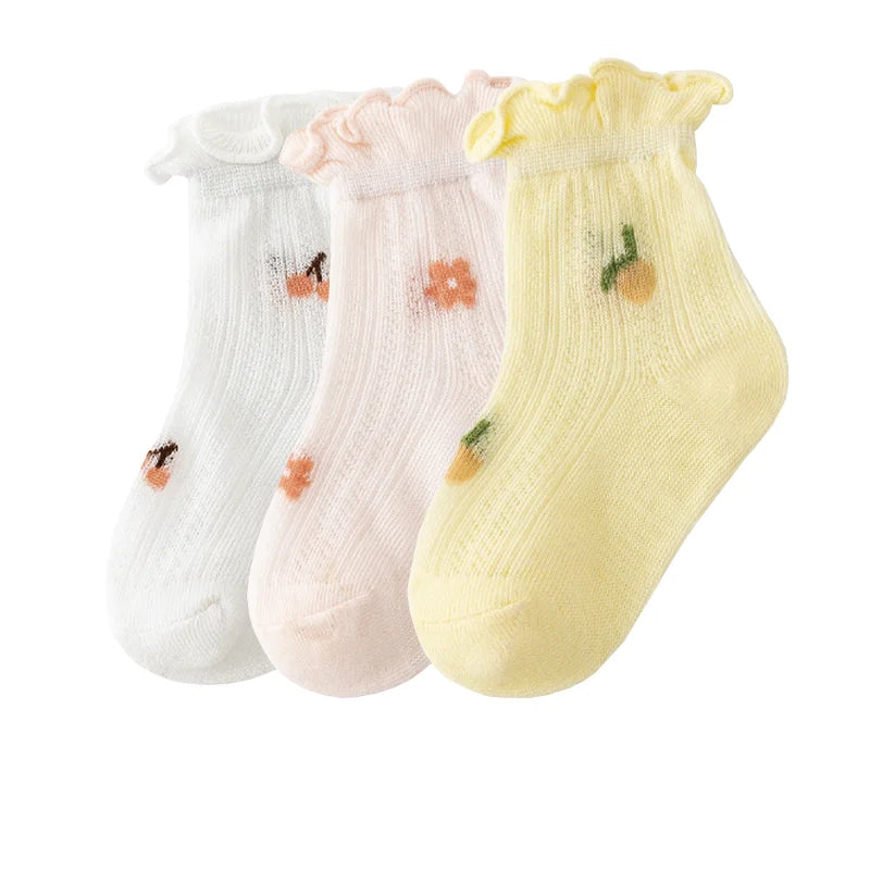 3Pair/ meias Newborn Baby oSocks Summer Thin Casual Kids' Baby de  0 meses a 12 meses                    Seu bebê merece o melhor.  A escolha perfeita para o dia a dia.  Ideal para momentos especiais..  Seu bebê merece.
