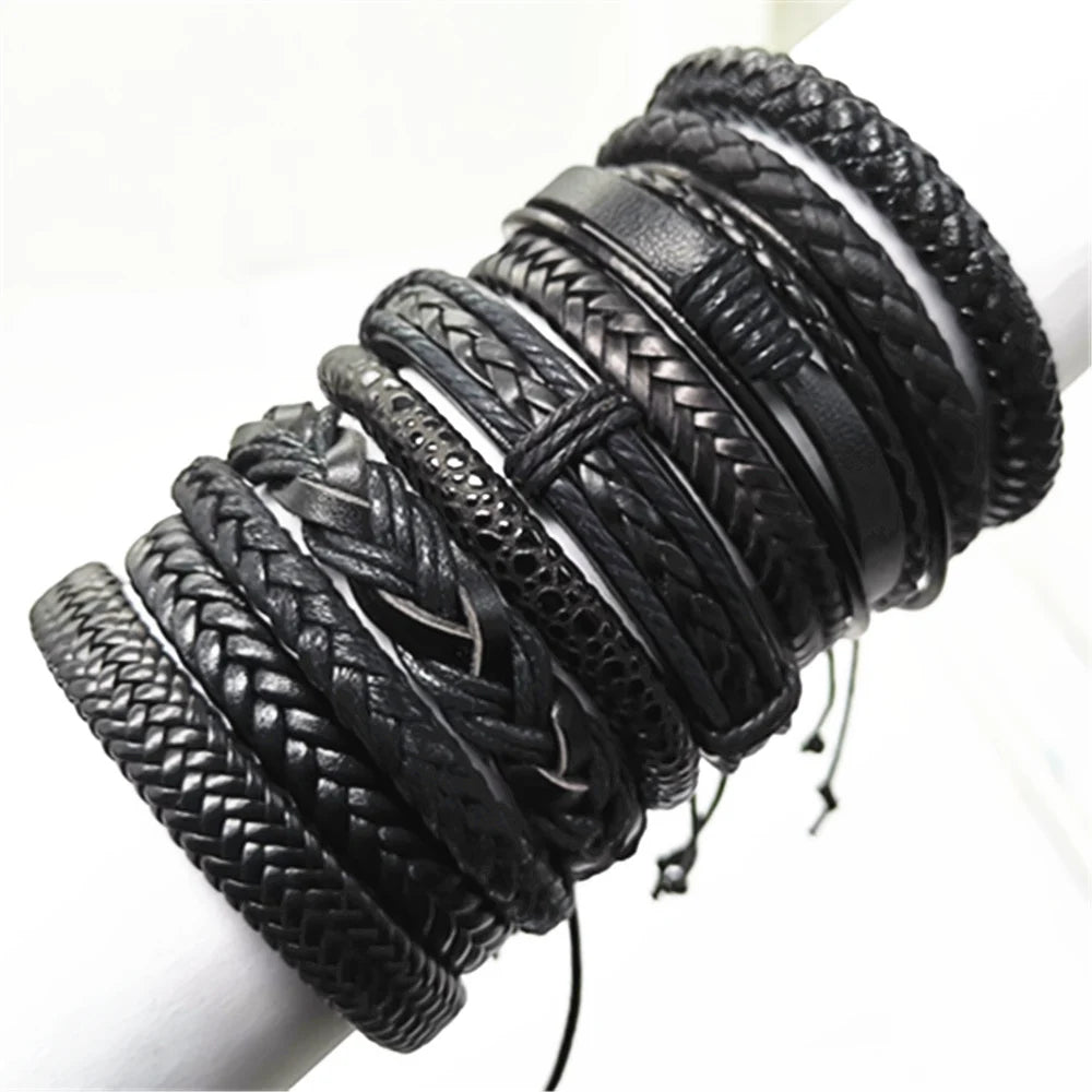 psk de 10 pulseiras  feitas a mão e elaborada com material de excelente categoria com couro verdadeiro.