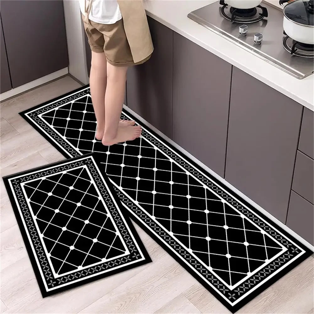Kitchen Floor Mat Bedroom Living Room Long Bedside Area Rug Hallway Soft Washable Carpet Anti Slip Bathroom Entrance Doormat