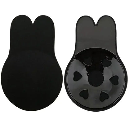Women Push Up Bras Self Adhesive Silicone Strapless Invisible Bra Reusable Sticky Breast Lift Tape Rabbit Nipple Cover Bra Pads