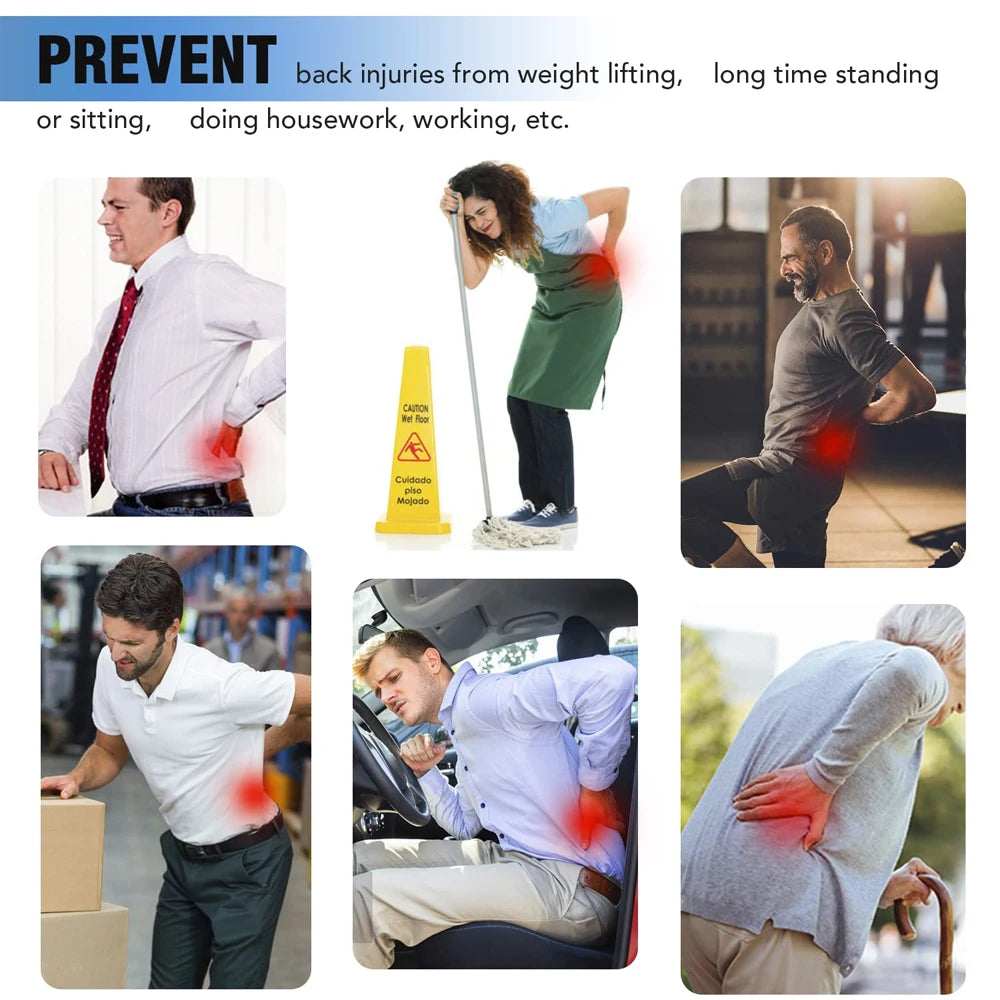 Breathable Back Brace for Relieve Lower Back Pain Women & Men - Waist Lumbar Lower Back Support Belt for Sciatica,Herniated Disc