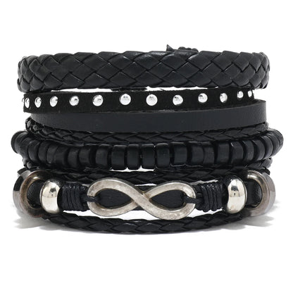 Pulseiras para homem e jovens elaboradas com materiais de alta qualidade conjunto de 4 pulseiras.. 