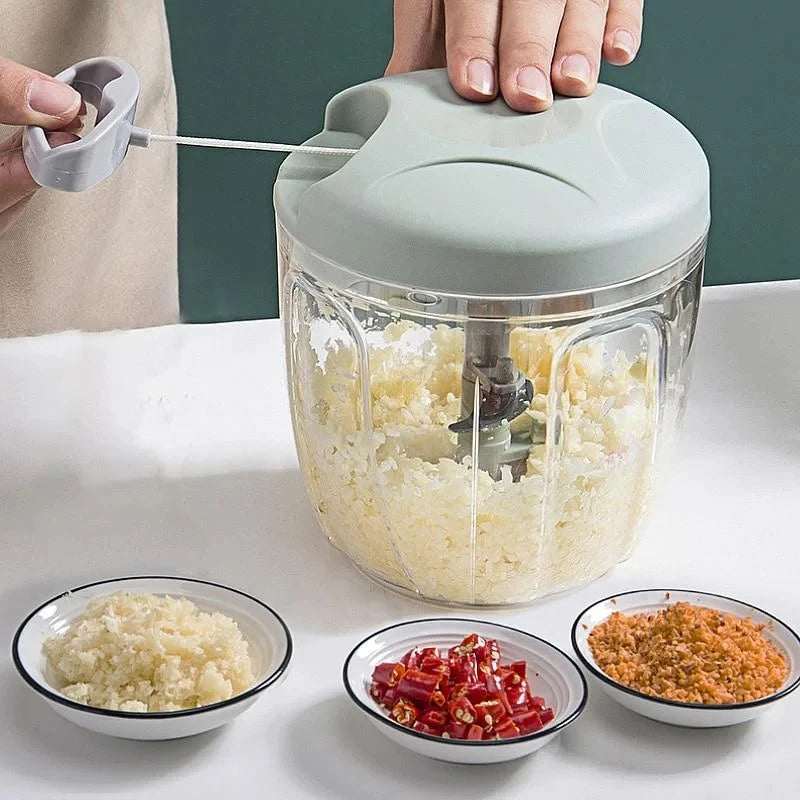 Rope Food Processor Silcer Shredder Salad Maker Garlic Onion Cutter Kitchen Tool Accessories500/900ML