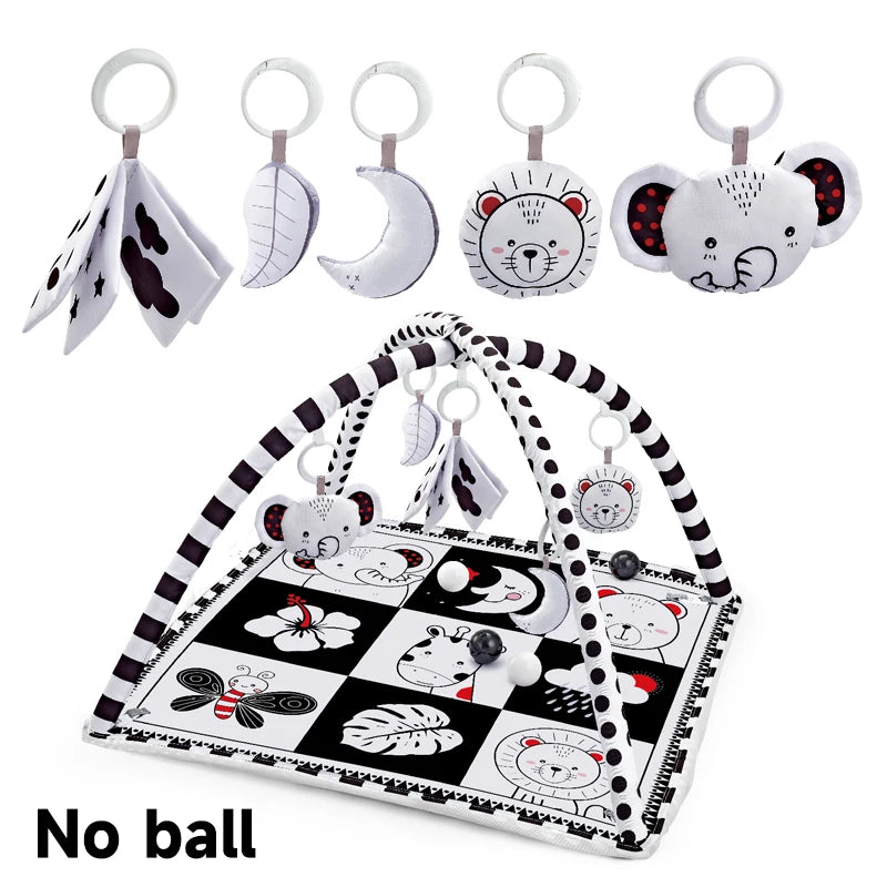Multifunctional Fitness Frame Baby Crawling Blanket Play Mat Early Education Puzzle Game Activity Mat Newborn Gym Toys