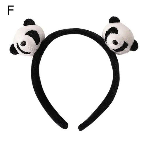 3D Panda Serie Plush Panda Headband Hair lovely Doll Bear Clips Brooch for Girls Boys Couple Coats Decor Accessories