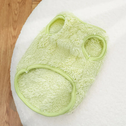 Dog Clothes Winter Teddy Bear Pomeranian Small Dog Pet Autumn and Winter Plush Traction Velvet Clothes Cat Supplies Puppy