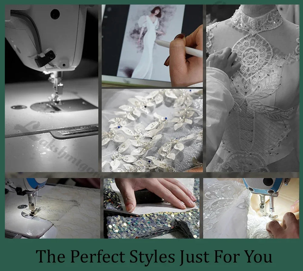 Wedding Light Champagne Wedding Dresses 3D Flowers Spathetti Straps  formato  em A