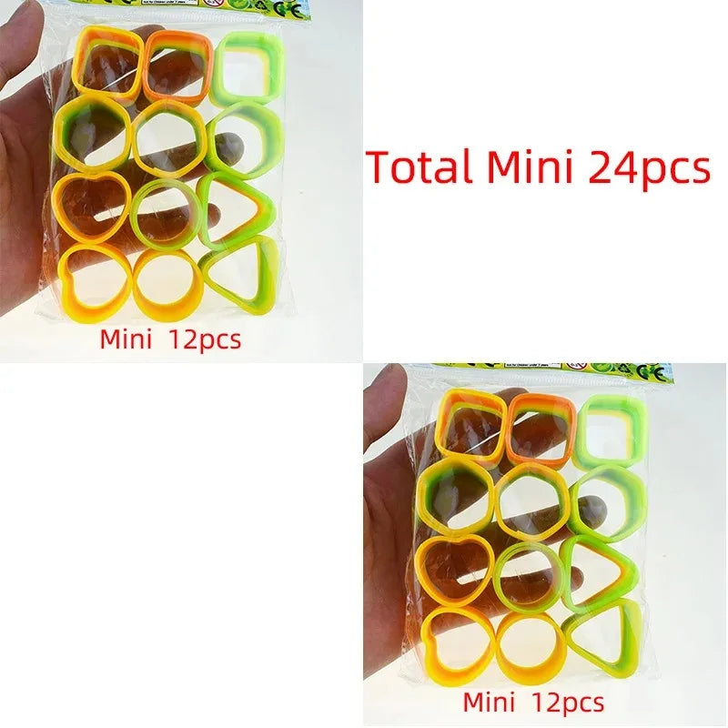12/24PCS Rainbow Magic Springs Circle Toys Kids Birthday Party Favors Guests Giveaway Small Gifts Pinata Fillers Flexible Funny Toy