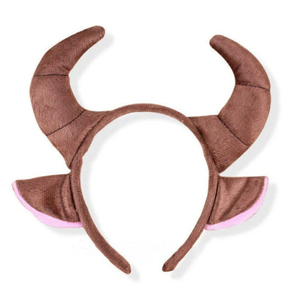 tiara Girls Cute Cow Giraffe Elephant Monkey Headband Kawaii Soft Cat Bear Tiger Panda Ears Headpiece Performance Birthday Party Wear