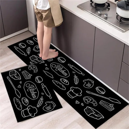 Kitchen Floor Mat Bedroom Living Room Long Bedside Area Rug Hallway Soft Washable Carpet Anti Slip Bathroom Entrance Doormat