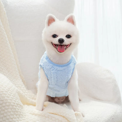 Dog Clothes Winter Teddy Bear Pomeranian Small Dog Pet Autumn and Winter Plush Traction Velvet Clothes Cat Supplies Puppy