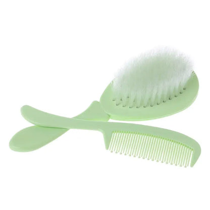 Conjunto  de cabelo para bebes  com 1 pente e uma escova.