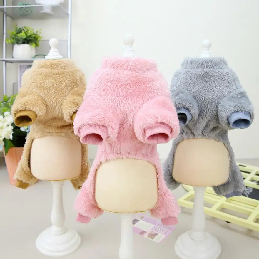 Winter Dog Clothes for Small Medium Dogs Boy Girl, Soft Flannel Puppy Pajamas Onesie Chihuahua Yorkie Warm Jumpsuit Pet Apparel