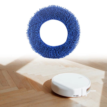 Mop Cloth Vacuum Cleaner Parts Round Shape Cleaning Mop Cloth Sweeping Robot Pad Cleaning Broom, Steam Mop Cloths, Blue