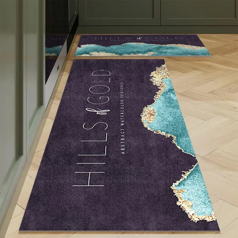Kitchen Floor Mat Bedroom Living Room Long Bedside Area Rug Hallway Soft Washable Carpet Anti Slip Bathroom Entrance Doormat