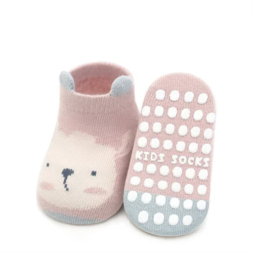 Newborn Baby Autumn Casual Infant's Home Anti Slip Cotton Toddler Cartoon Floor Socks.