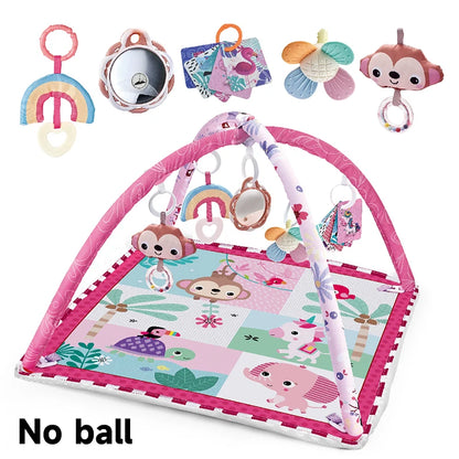 Multifunctional Fitness Frame Baby Crawling Blanket Play Mat Early Education Puzzle Game Activity Mat Newborn Gym Toys