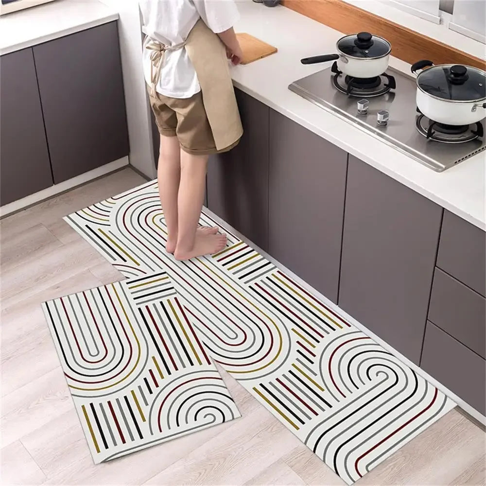 Kitchen Floor Mat Bedroom Living Room Long Bedside Area Rug Hallway Soft Washable Carpet Anti Slip Bathroom Entrance Doormat
