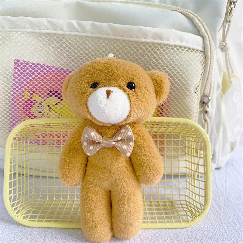 Bear  Cute Plush Teddy Bear Keychain Animal Plush Toy Bag Pendent Keychain Ornaments Girl Birthday Gift 13cm