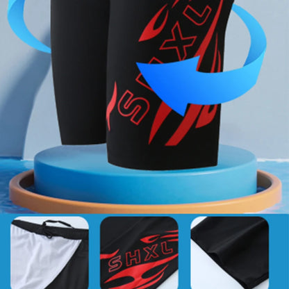 New Men Swimsuit Trunks Diving Surfing Sports Shorts Quick-drying Print Swimming  Male Pants