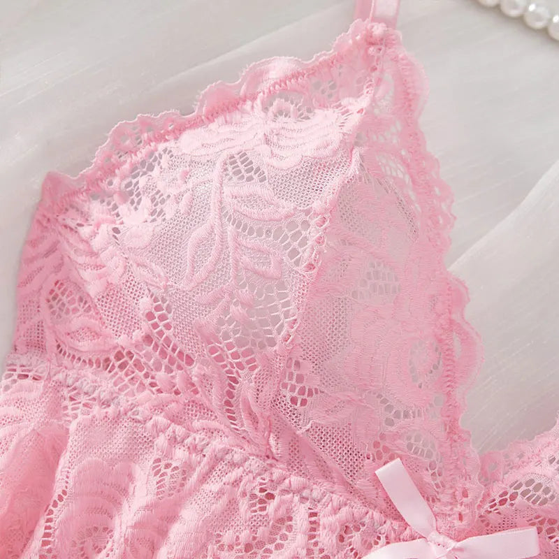 Sexy Lingerie Women Underwear Sexy Sleepwear Thin Style G-string Set Elegant