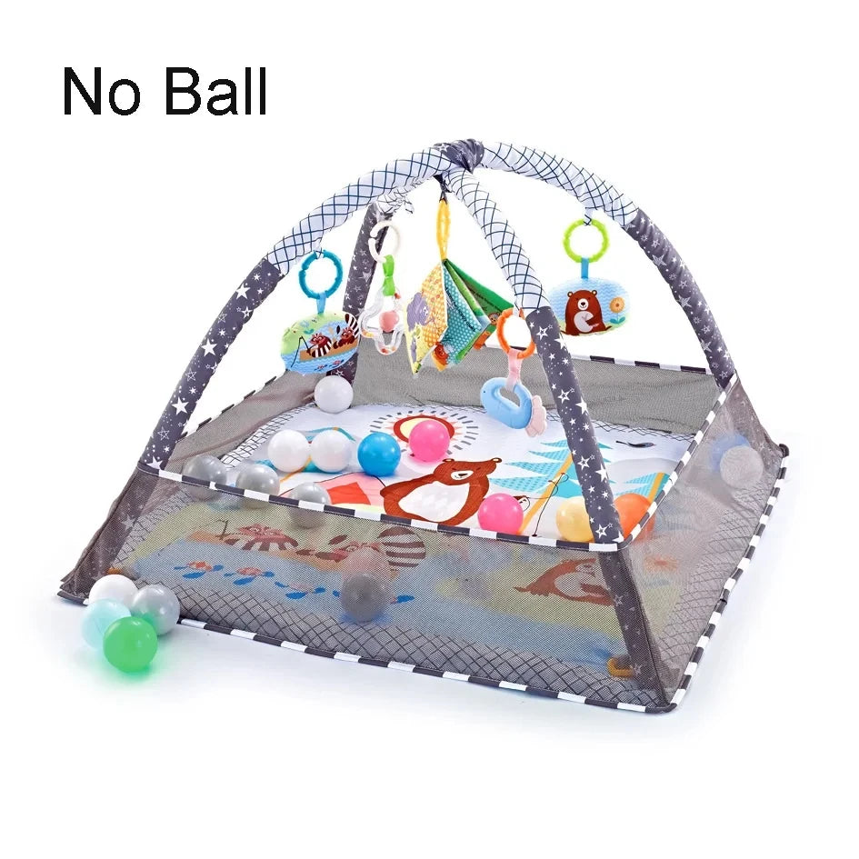 Multifunctional Fitness Frame Baby Crawling Blanket Play Mat Early Education Puzzle Game Activity Mat Newborn Gym Toys