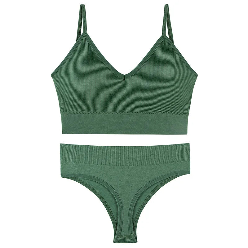Underwear for women with  gathered in a thin style without steel rings, large size sports suspender vest, French tr