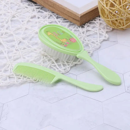 Conjunto  de cabelo para bebes  com 1 pente e uma escova.