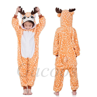 Kigurumi Dinosaur Unicorn Panda Onesie Hooded Pajamas New Kids Children Animal Jumpsuit Girls Boys Cosplay Costume Anime Pyjamas