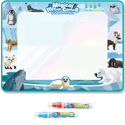 100x80cm Water Doodle Mat Magic Drawing Doodling Mat Coloring Mat Drawing Board Educational Toys for 2-7 Years Old Boys and Girl
