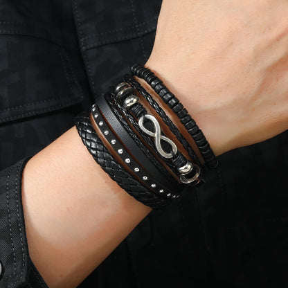 Pulseiras para homem e jovens elaboradas com materiais de alta qualidade conjunto de 4 pulseiras.. 