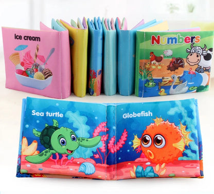 Livro de pano macio para bebês para recém-nascidos de 0 a 12 meses, livro 3D, família animal, cognitivo, Montessori, brinquedos educativos iniciais para crianças, presente