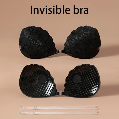 Sutiã push up adesivo com alças invisíveis para roupas sem costas Sutiã de silicone para mamilos Fita para mamilos sem alças reutilizável