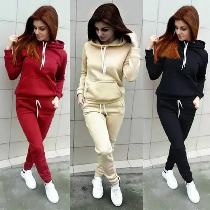 Women Fashion Casual Sweatshirt Ladies Sweat Suit Jogging Set Hot Sale Elegant Hoodies Sports Tops Pants Run Tracksuit