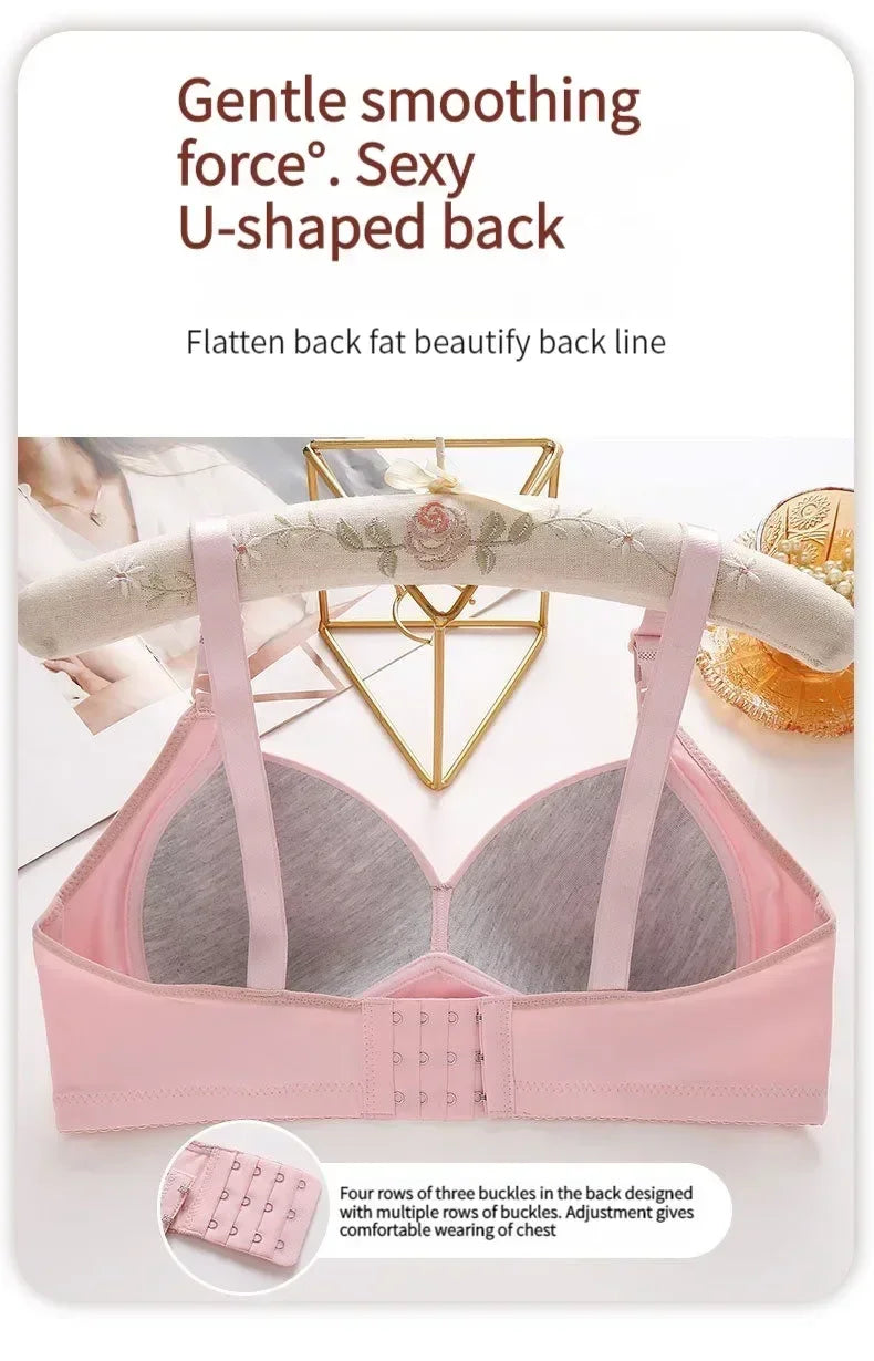 Sports Bra Bralette Sexy Large Size No Steel Ring Lingerie Push Up Breathable Women's Underwear Thin Cup Glossy Bras Mujer