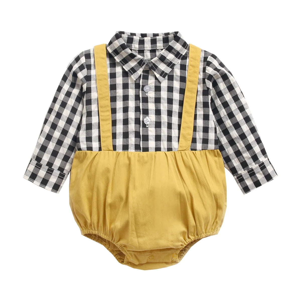 Sanlutoz Plaid Cotton Baby Boys Bodysuits Long Sleeve Baby Clothes Fashion Newborn Bodysuit for Boy