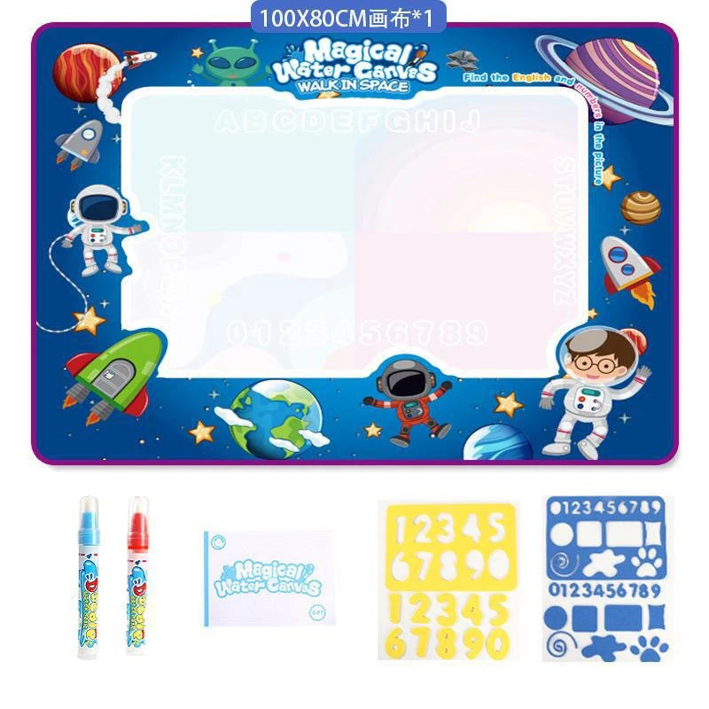 100x80cm Water Doodle Mat Magic Drawing Doodling Mat Coloring Mat Drawing Board Educational Toys for 2-7 Years Old Boys and Girl