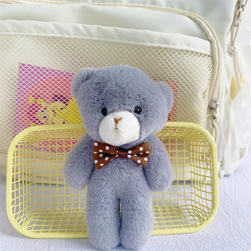 Bear  Cute Plush Teddy Bear Keychain Animal Plush Toy Bag Pendent Keychain Ornaments Girl Birthday Gift 13cm