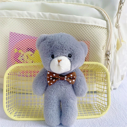 Bear  Cute Plush Teddy Bear Keychain Animal Plush Toy Bag Pendent Keychain Ornaments Girl Birthday Gift 13cm
