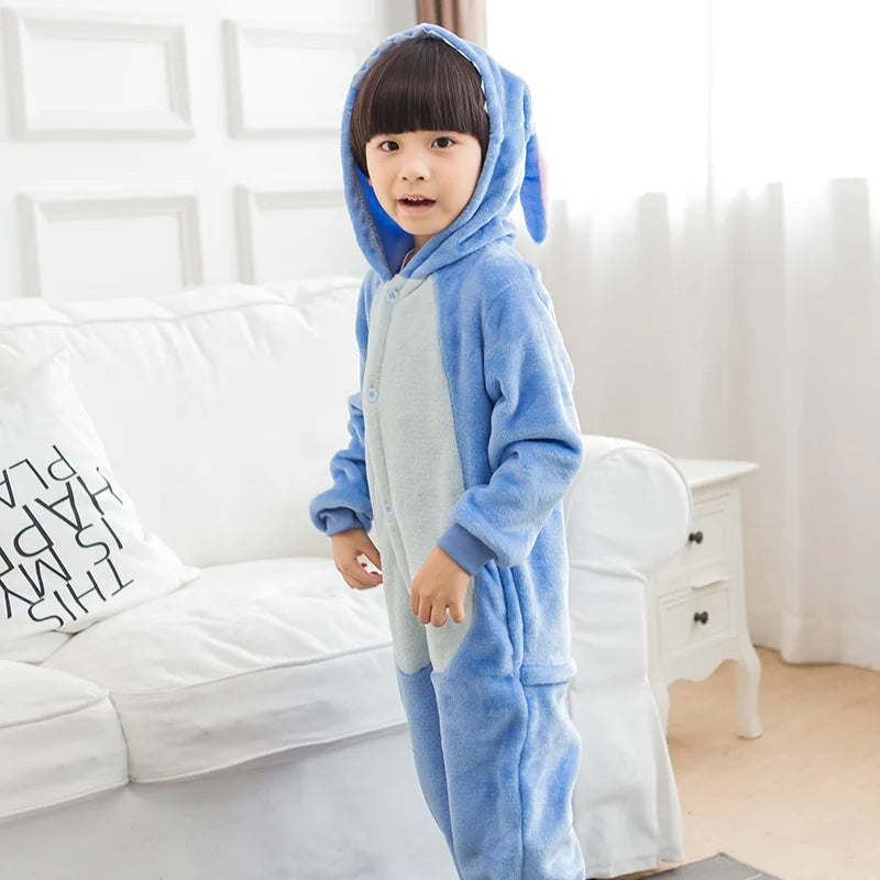 Kigurumi Dinosaur Unicorn Panda Onesie Hooded Pajamas New Kids Children Animal Jumpsuit Girls Boys Cosplay Costume Anime Pyjamas