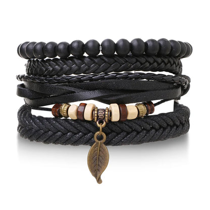 Pulseiras para homem e jovens elaboradas com materiais de alta qualidade conjunto de 4 pulseiras.. 