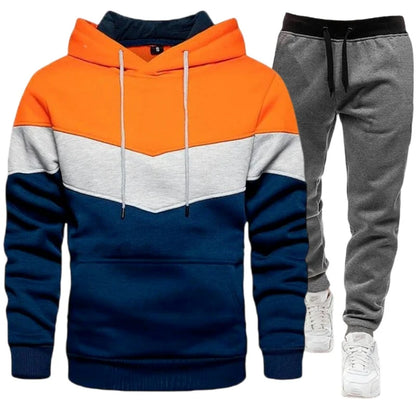 Conjunto  masculino com sweatshirt com capuz e calça. tudp com estilo e material de qualidade.