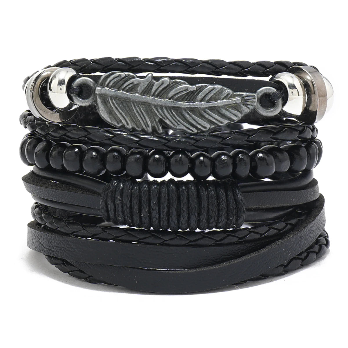 Pulseiras para homem e jovens elaboradas com materiais de alta qualidade conjunto de 4 pulseiras.. 