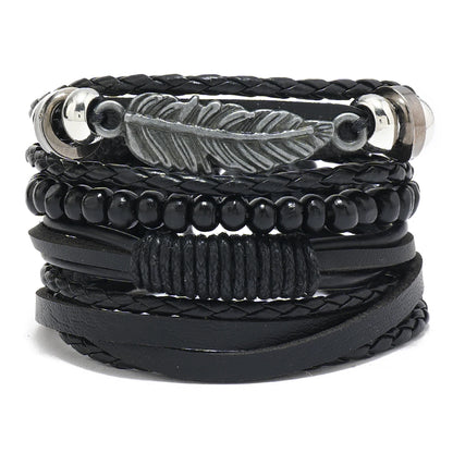 Pulseiras para homem e jovens elaboradas com materiais de alta qualidade conjunto de 4 pulseiras.. 